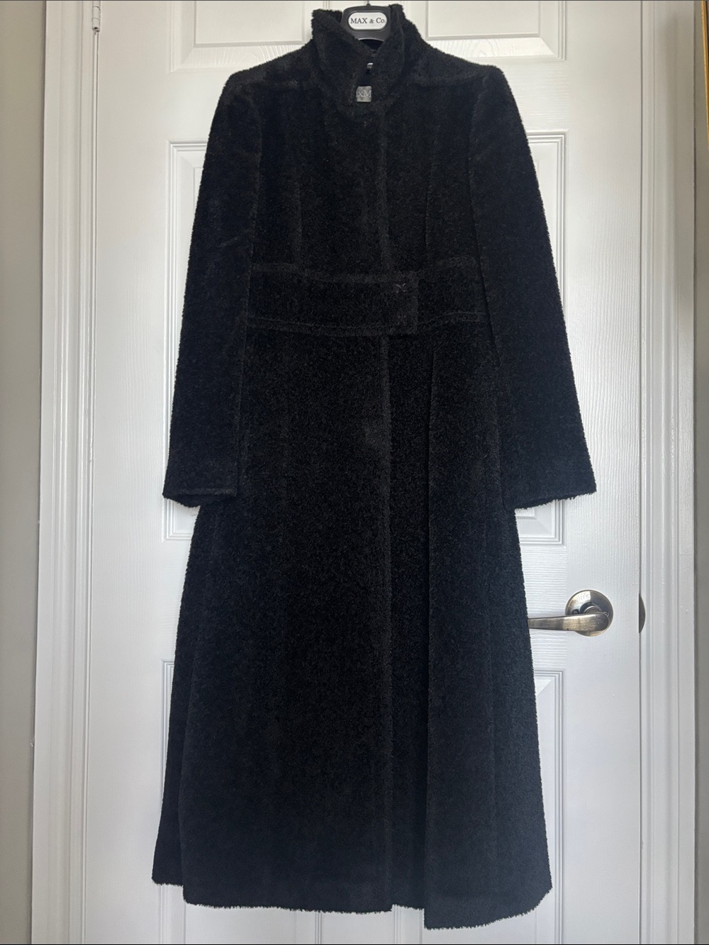 MaxMara Black Teddy Pea Coat